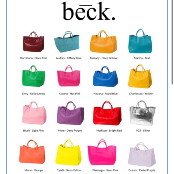 USED ONCE Gorgeous BECK Medium leather tote with velvet lining - Picture 9 of 9